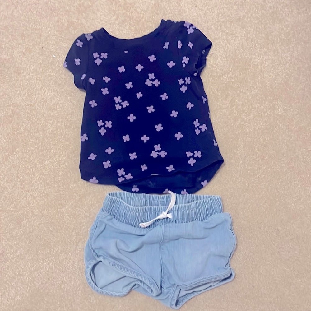 Matching T-shirt and shorts.  18 months.